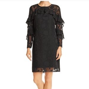 NWT NANETTE LEPORE RUFFLE TRIM SHIFT DRESS